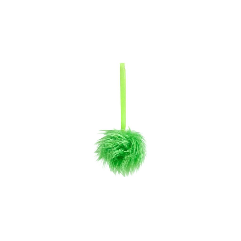 Christmas Roll Bun Hair Ball Pendant Fluorescent Green Imitation Hair Ball Halloween Festival Greentown Green Decoration