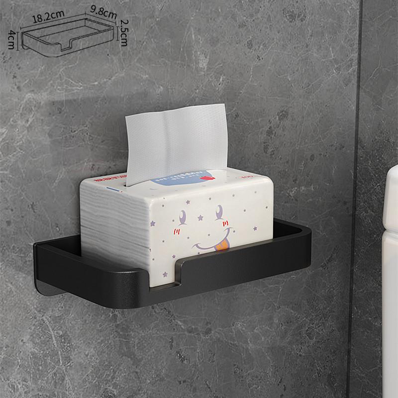 Space Aluminum Bathroom Paper Holder Roll Holder Phone Black&Gold SHhelf Mobile Phone Towel Rack Toilet Paper Holder Tissue Box