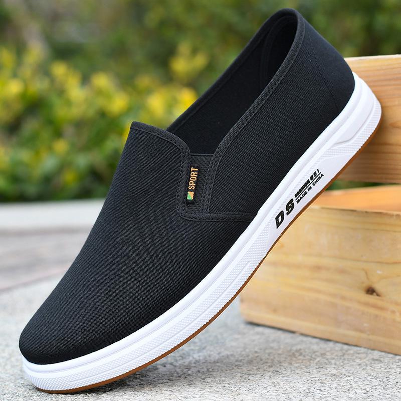 Men's Spring Casual Slip-On Canvas Shoes - Breathable, Soft Sole, Pure Cotton