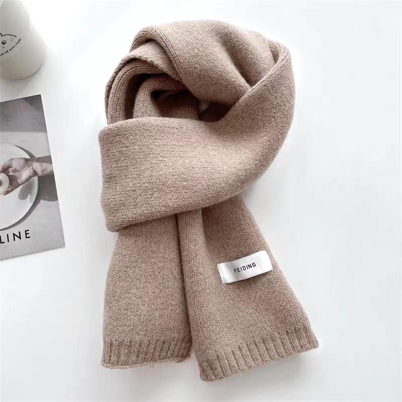 Women Cashmere Blend Scarf Women Winter Warm Thicken Luxury Solid Color Shawl Wraps Female Warm Thick Wool Neckerchief Blanket