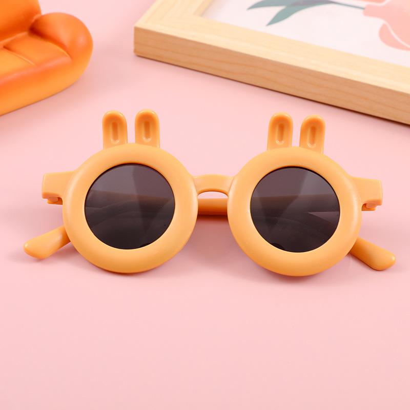 Children Rabbit Ear Oval Sunglasses Cute Boys Girls Baby Protection Sun Glasses Kids Outdoor UV Protection Eyewear UV400 Goggles