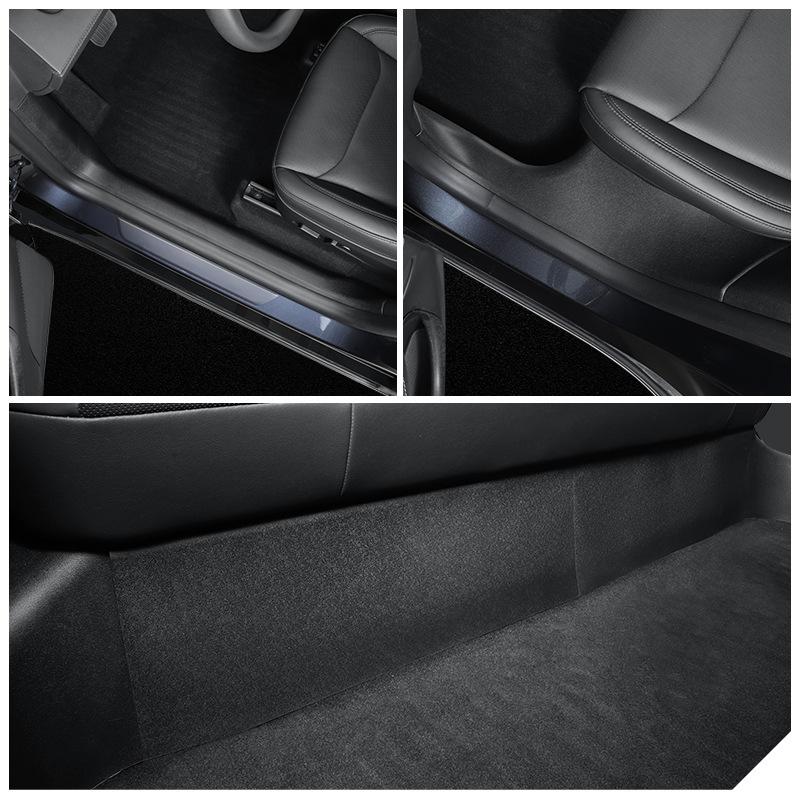 For Tesla 2025 Model Y Juniper Door Sill Guards Front Rear Threshold Protector Anti Scratch Anti Kick Mat TPE Cover Accessories