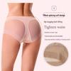 Women's Mid-Waist Briefs - Transparent Mesh, Comfortable Ice Silk, Plus Size