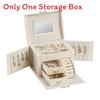 Leather Jewelry Organizer Box With Three Drawers For Wedding Gifts And Travel Souvenirs