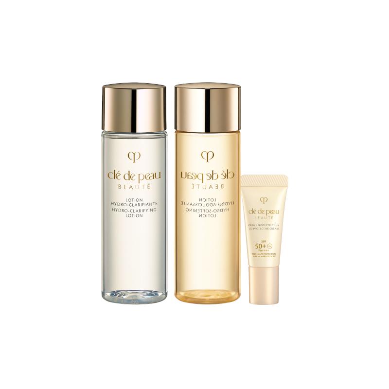 CPB Skin Key Age-Resistant Skin Care Set Soothing Moisturizing Repair [Three-piece set] Age-defying sunscreen essence water (moist and refreshing) коричневый