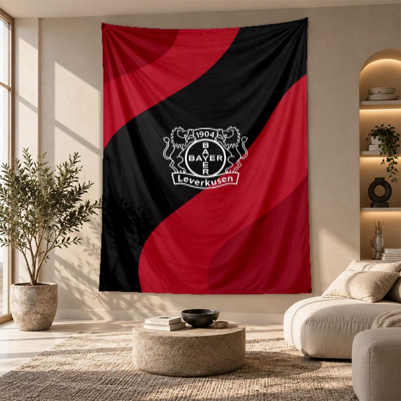 Decorative Tapestry,Bayer Leverkusen Football Printed Wall Art, Lightweight Wall Hanging For Bedroom Background