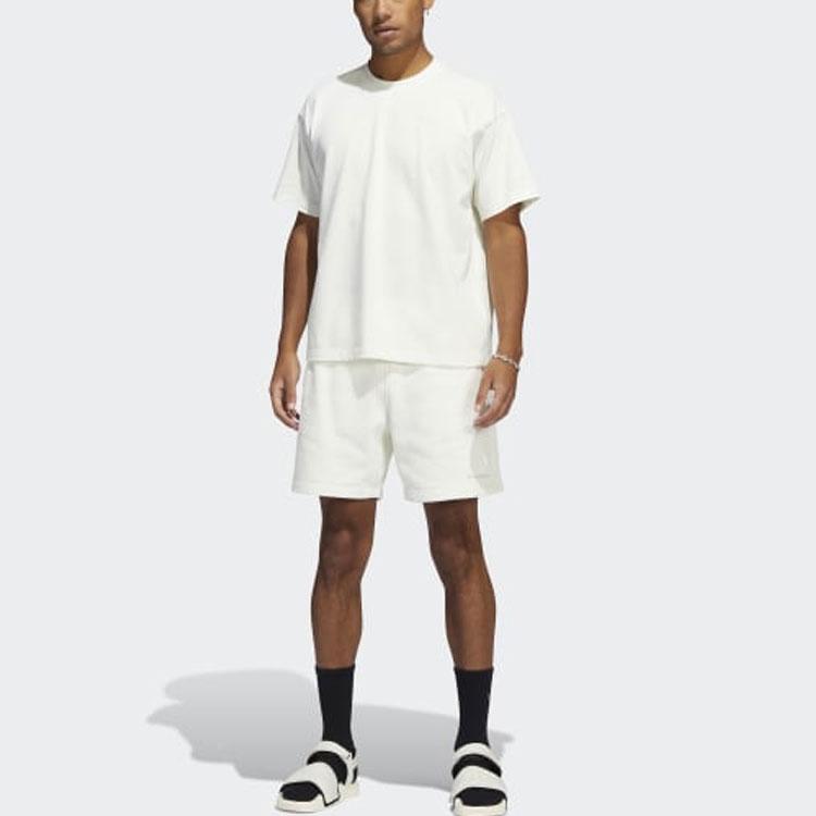 Adidas Originals Trefoil X Pharrell Williams Solid Elastic Waist Shorts Unisex Bottoms White HF9932