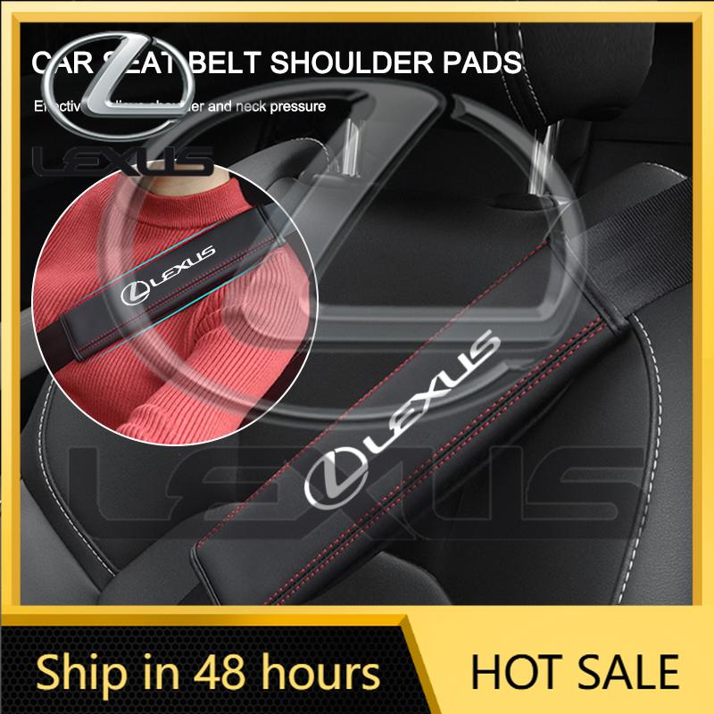 2026 Hot Interior Stickers 2PCS Car Safety Seat Belt Shoulder Cover Protection Pads For Lexus IS250 Ct200h LS430 LX570 NX300h IS MC1
