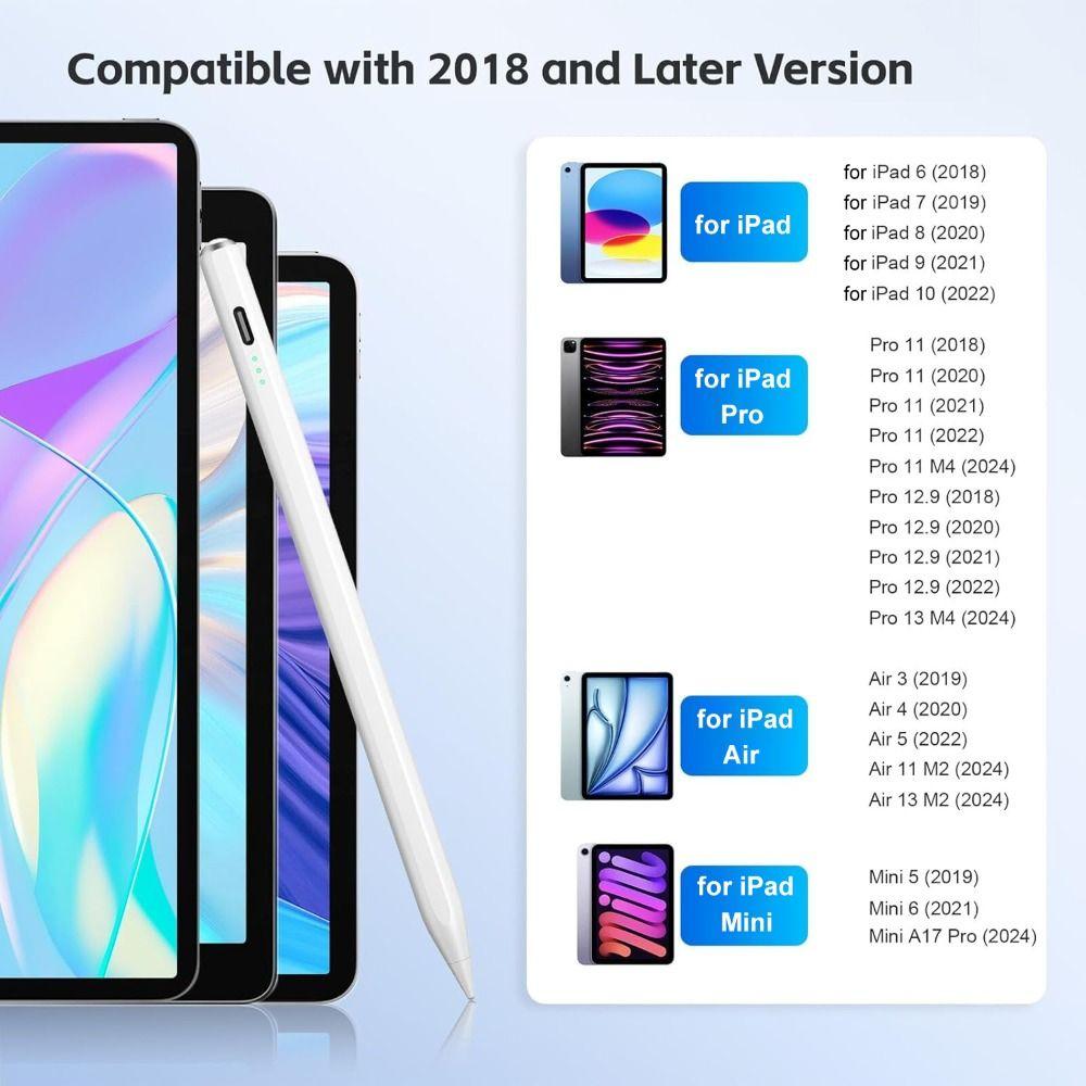 Mobile Phone Stylus Pen Battery Indicator Screen Pencil for iPad mini Air Pro Drawing