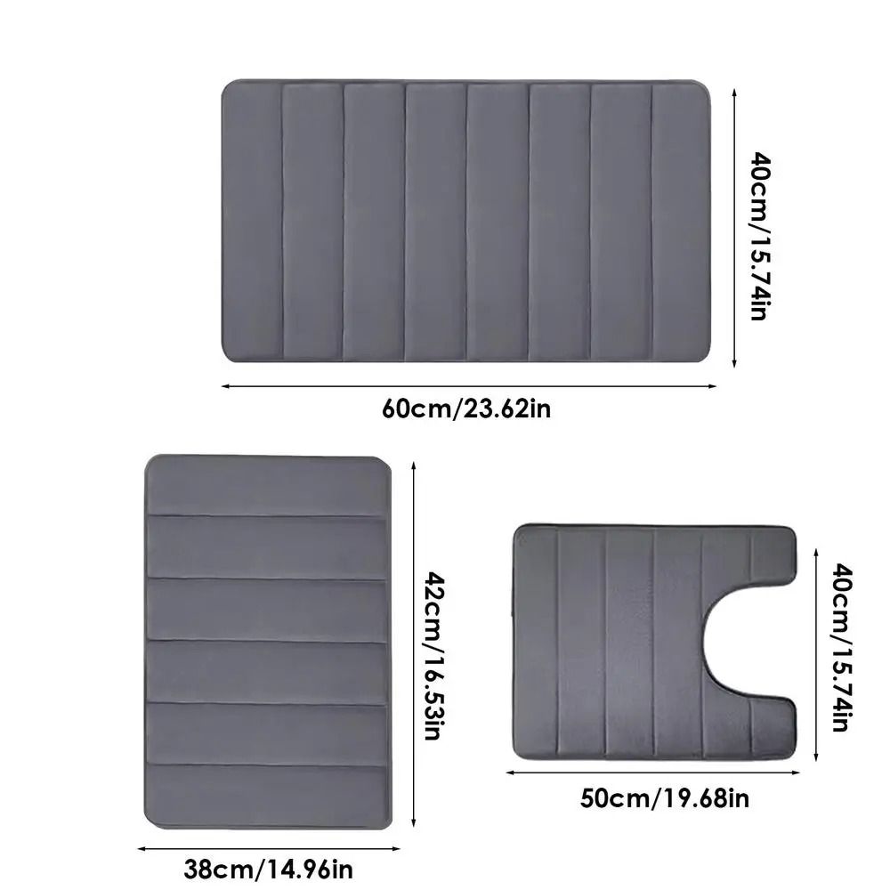 3 Stück/Set Schnelltrocknende Badezimmer-Bodenmatte Wasserabsorption Weiche Teppiche Badematten-Sets Für Zuhause Boden