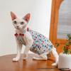 Deutsches grenzüberschreitendes haarloses Sphynx-Katzen-Westchen mit Schleife - Träger-Bauchschutz für Haustiere