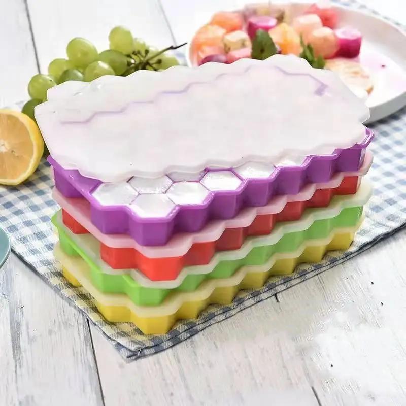 1PCS Silicone Ice Cube Mold 148 Cube Large-capacity Ice Trays Food Grade Maker BPA Free Reusable Ice Maker with Lids