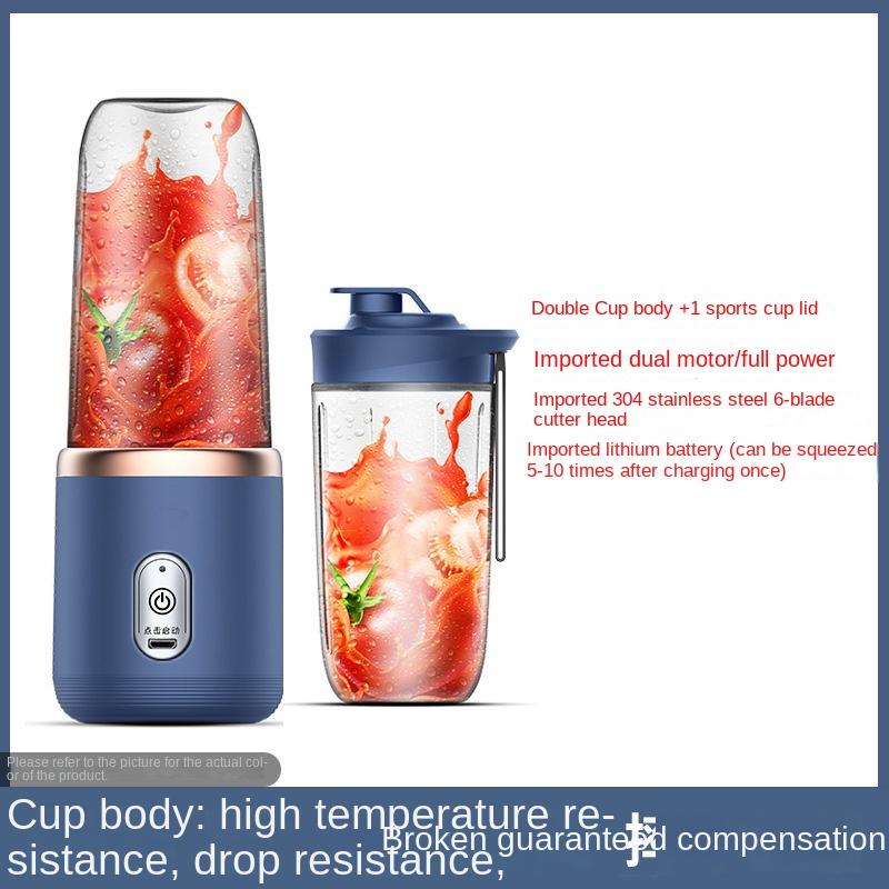 6 Blades Portable Juicer Cup Juicer Fruit Juice Cup Automatic Small Electric Juicer Smoothie Blender Ice CrushCup Food Processor
