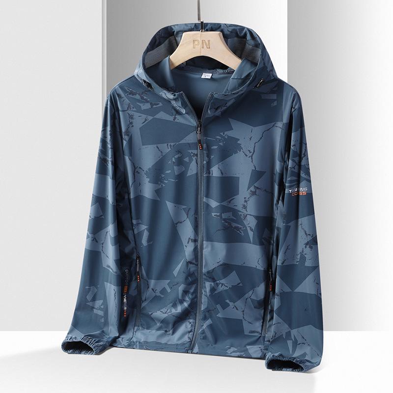 Men's 2025 Ice Silk Sun Protection Camouflage Fishing Jacket - Lightweight, UV Resistant for Summer Outdoor Wear
