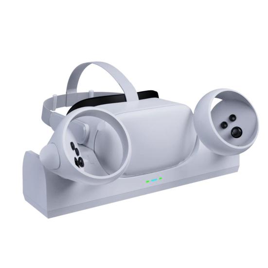 Controller Charger 3 LED Indicator Low Power Consumption Rechargeable Battery Save Space Multi-protection Quick Charging Stable VR Headset Controller