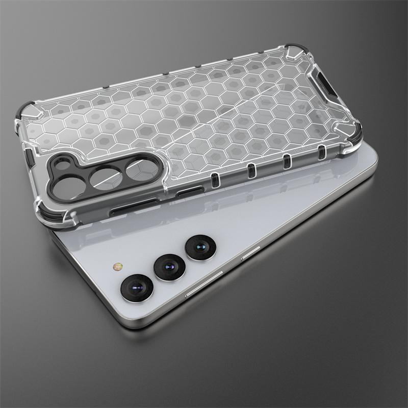 Honeycomb Shockproof For Samsung Galaxy S23 Case Armor Capa S23 Plus Ultra S22 S21 S23 FE S20 Cover Translucent TPU PC Protector
