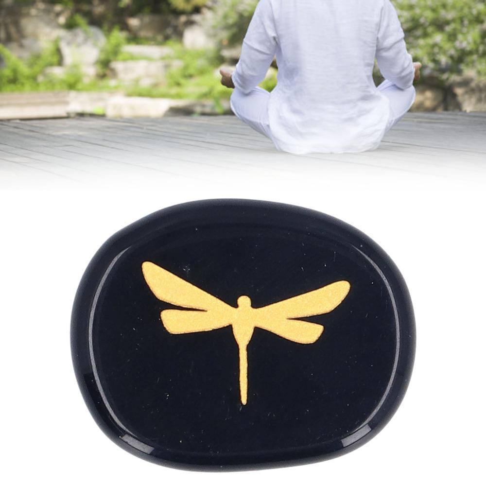 Mineral Craft Worry Stone Black Balance Stone Crystals Pocket Worry Stone Home Office Use