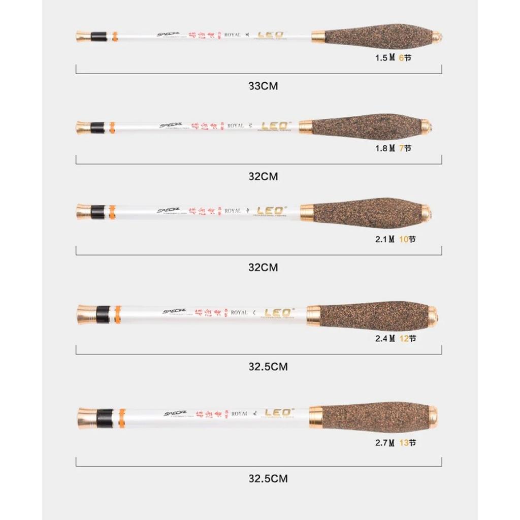 Canna da pesca portatile ultraleggera da tasca super rigida 1.5/1.8/2.1/2.4/2.7M Canna da pesca telescopica in carbonio per pesca a mano in torrente 260319
