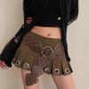 Jeans Decor Cowboy Waistband Vintage Heart PU Hollow Belt Cowgirl Buckle Belt  Dress Decoration