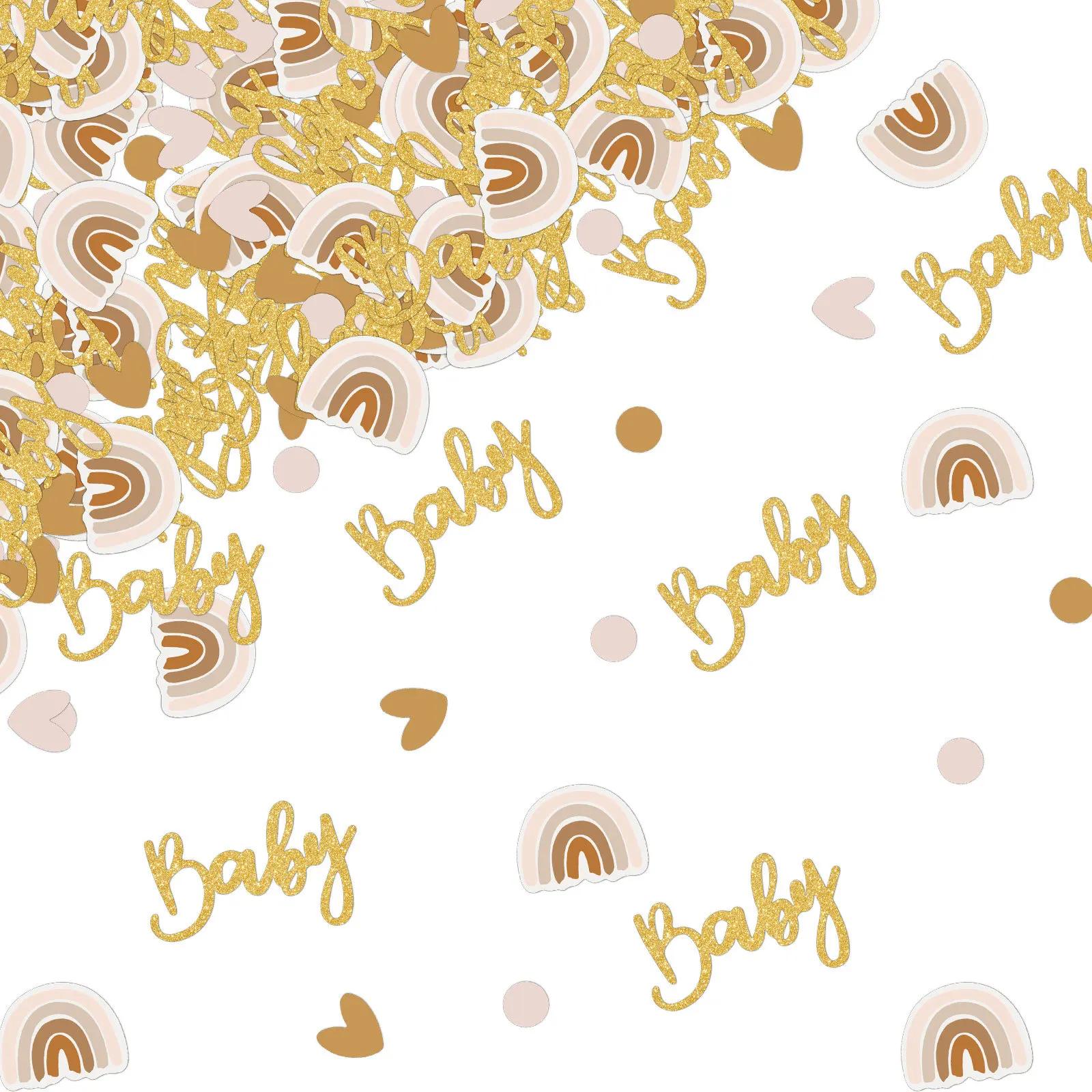 

100Pcs Gender Unveiling Paper Scrap Desktop Decoration Party Baby Gender Decoration Paper Scrap Baby Birthday DIY Decoration рожевий