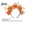 Non-slip Headband Halloween Hair Hoop Black with 3D Pumpkin Autumn Leaves Day Of The Dead Red Flowers Universal Thanksgiving Party Accessory Hoop