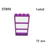 1x4x6 Door Frame Smart Windows 10pcs 60596 60616 60803 57894 60623 60621 92589 MOC Parts House Building Block Model Accessories