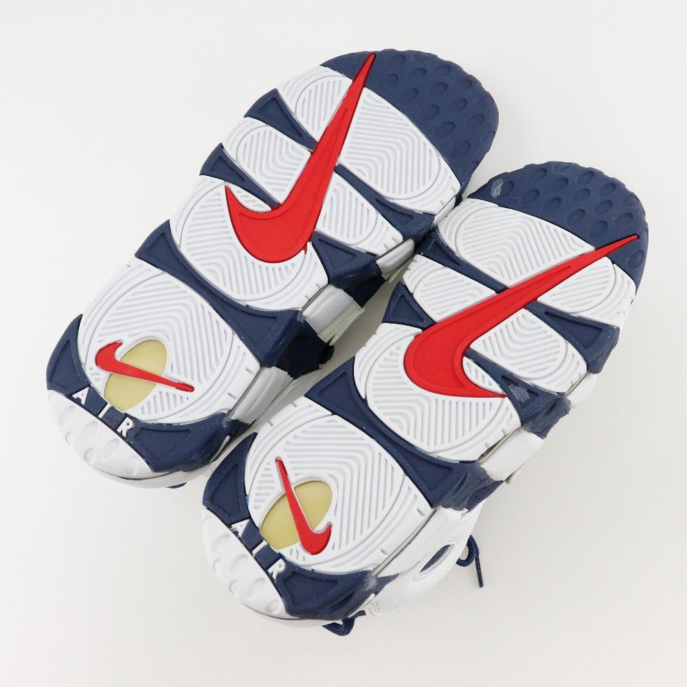 Nike Air More Uptempo Olympics Sneakers 414962-104 AIR MORE UPTEMPO OLYMPIC White / Navy Leather Mens Used