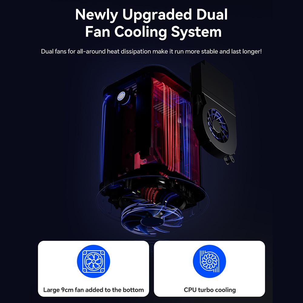 AOOSTAR R7 NAS Mini PC, AMD Ryzen 7 5825U 8 Cores Max 4.5GHz, 32GB DDR4 RAM 1TB SSD, HDMI+DP+Type-C Triple 4K Display,