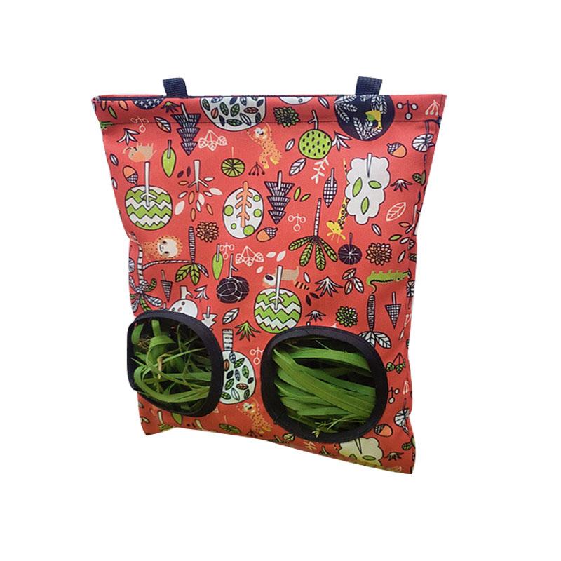 2/3 Holes Hanging Hay Bag for Bunny Guinea Pigs Small Animal Feeder Rabbit Food Dispensers Bag Cage Accessories Pet Feeding Bag