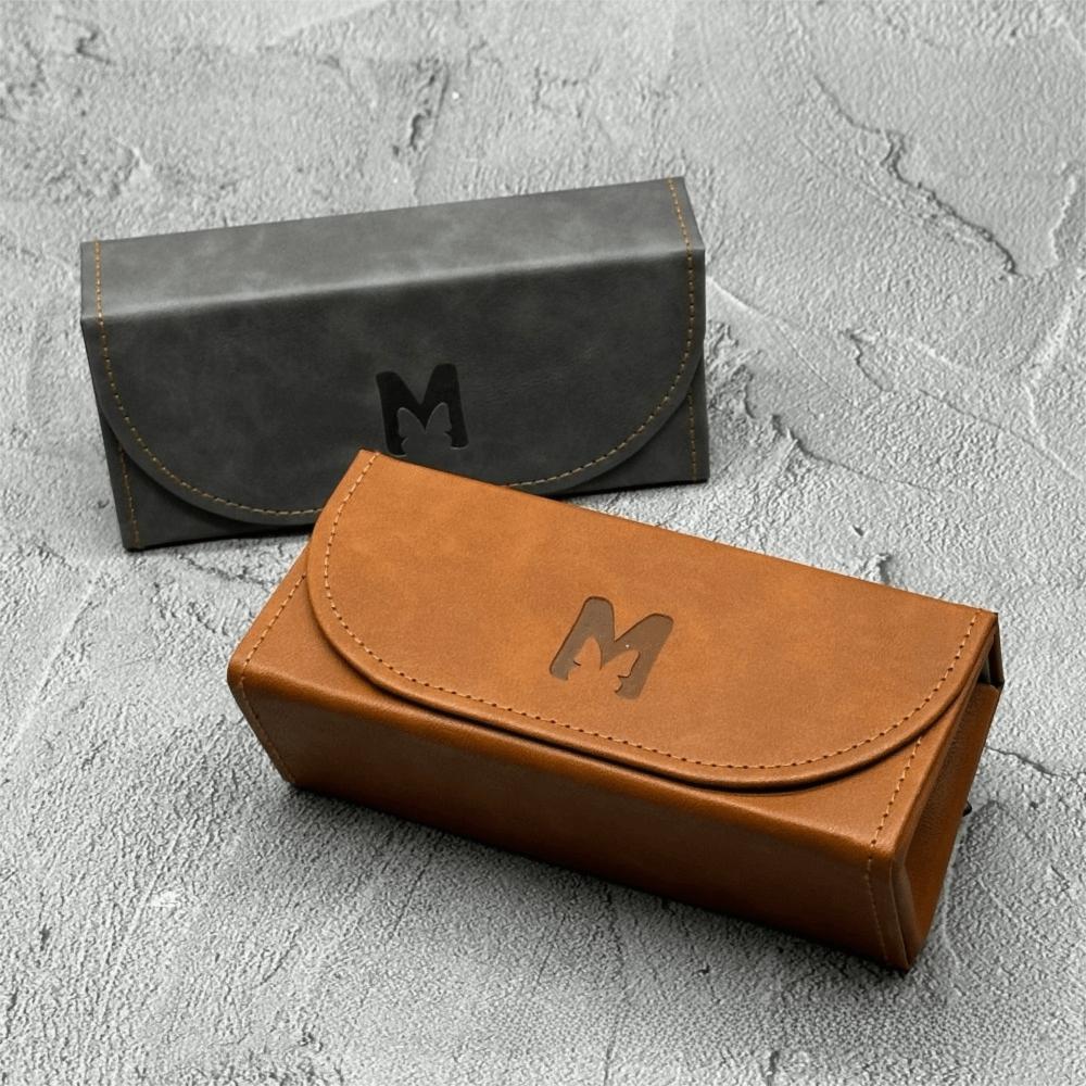 

Fashion PU Leather Sunglasses Storage Box Random Color Rectangle Eyewear Case Glasses Case Men and Women