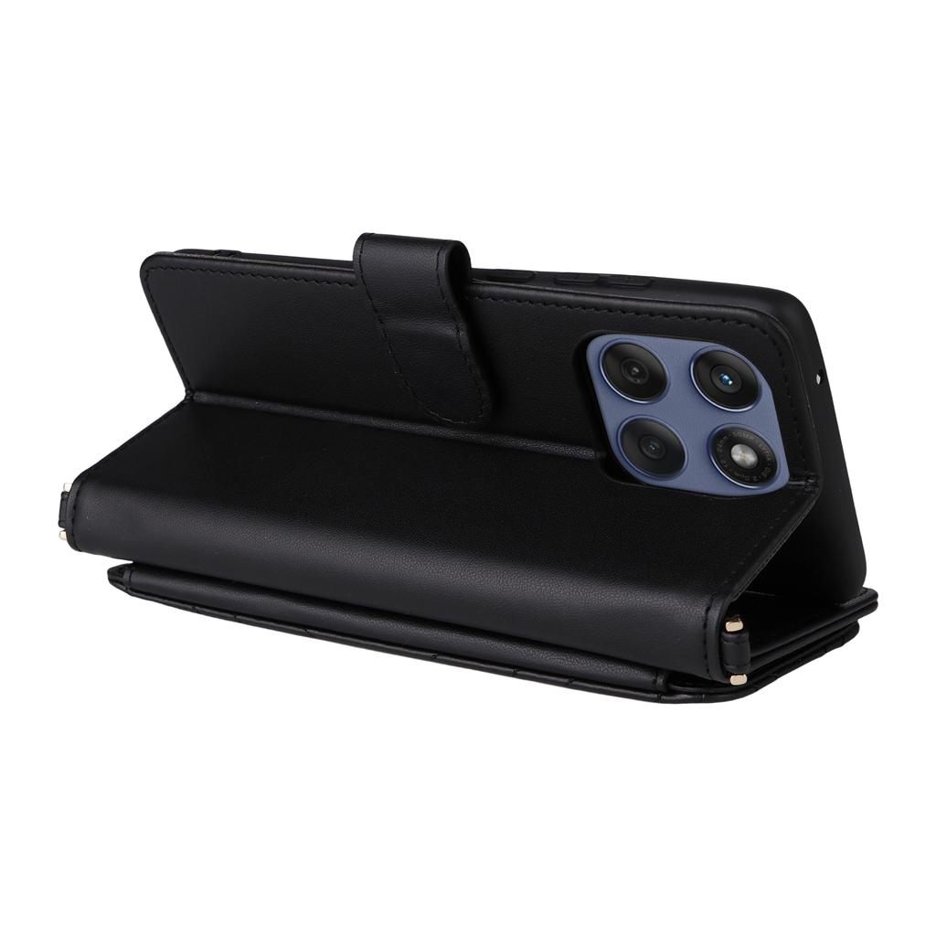 For Motorola Edge 60 5G/60 Fusion 5G Støtte Lommebokdeksel med Skulder-/Håndleddsstropp Telefondeksel i Lær