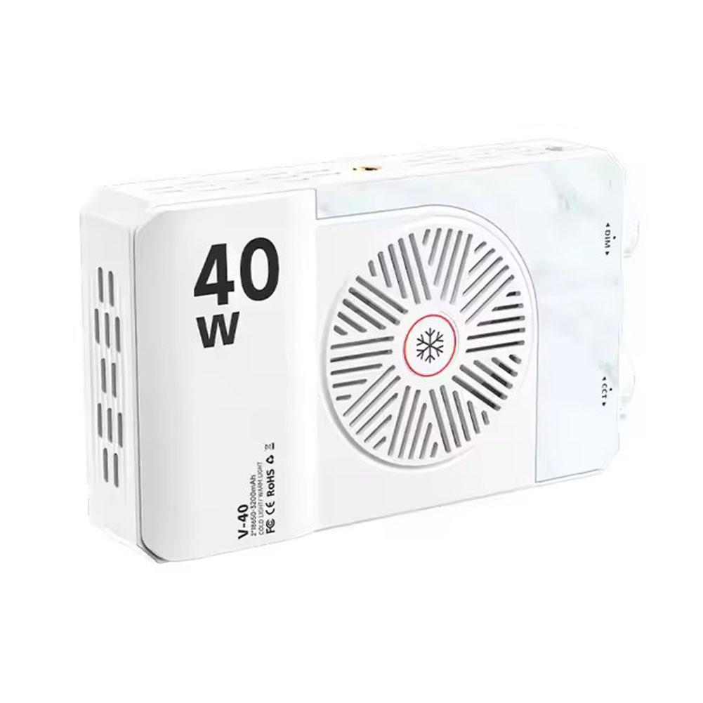 Portable Led Video Light 40W Cri/Tlci 96+ 2700-6200K Bi-Color 6400mah Min Handle Portable Oncamera Photography Light