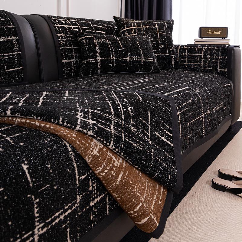 New Sofa Cushion, Universal In All Seasons, Non-Slip And Dirt-Resistant Seat Cushion, Cross-Border Chenille Sofa Cover Cover Cloth Towel