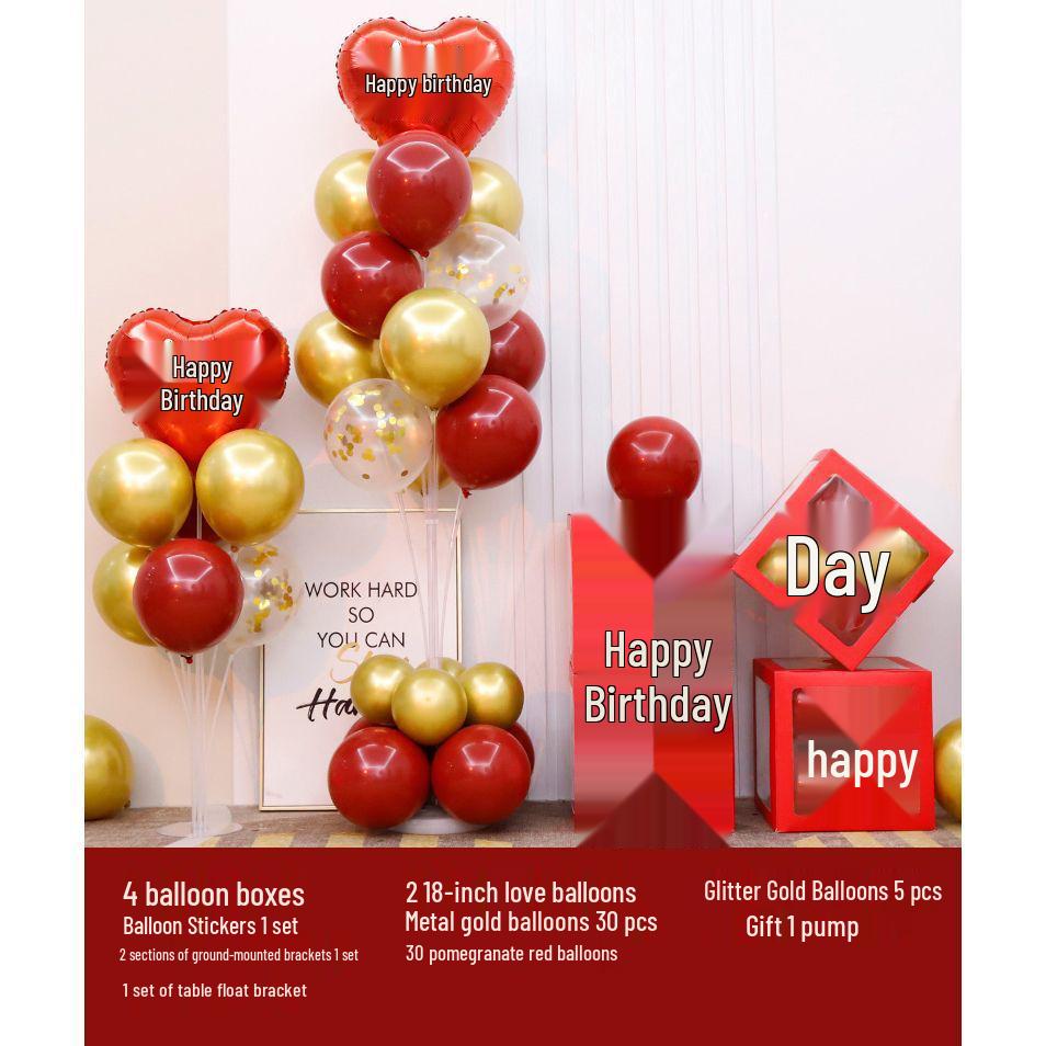 Luminous Happy Birthday Balloons for Adult & Baby Parties - Boys & Girls First Birthday Decoration