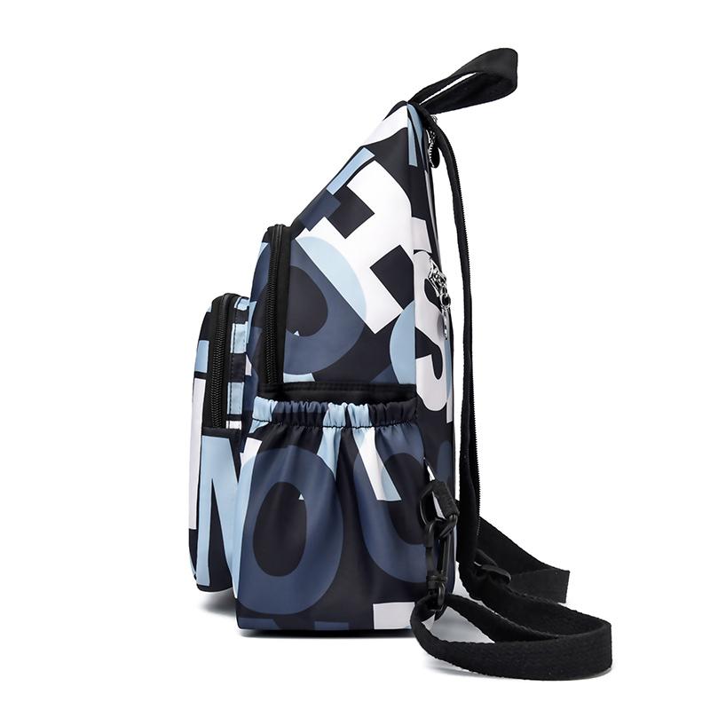 Printed Backpack Women's Lightweight Chest Bag Water-repellent Travel Backpack