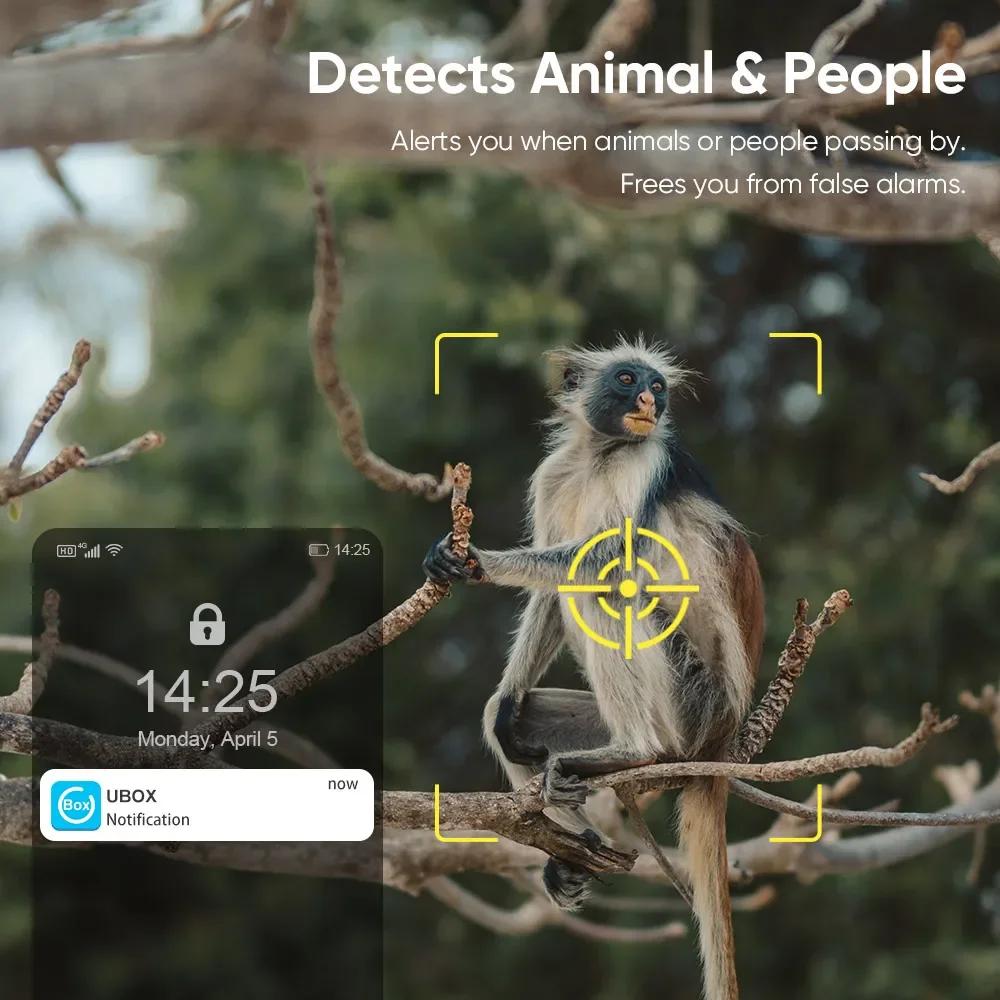 LS VISION Κάμερα Ασφαλείας 4MP 4G Ηλιακή Ασύρματη Εξωτερικού Χώρου WiFi Ανίχνευση Ανθρώπου/Ζώου Αμφίδρομη Επικοινωνία Νυχτερινή Όραση Αδιάβροχη IP66 Κάμερα Άγριας Ζωής