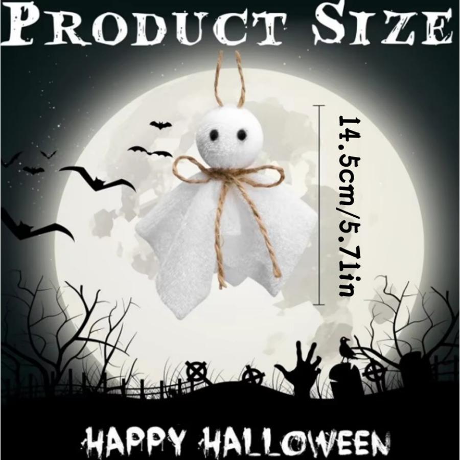 1/6pcs Halloween Hanging White Ghost Ornaments Mini Ghost Doll Halloween Party Home Decoration Haunted House Yard Party Supplies