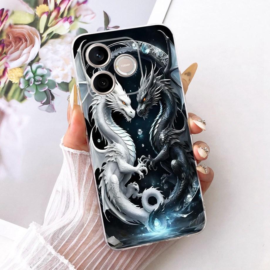 For Honor 600 Lite 500 Smart Phone Case Soft Clear Silicone Back Cover Butterfly Dragon Cat Floral Painting Funda Honor 600 Capa
