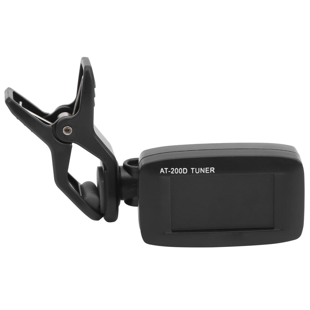 AROMA Digitales Gitarrenstimmgerät Chromatisches Gitarren-Bass-Ukulelen-Musikinstrumentenzubehör AT-200Schwarz