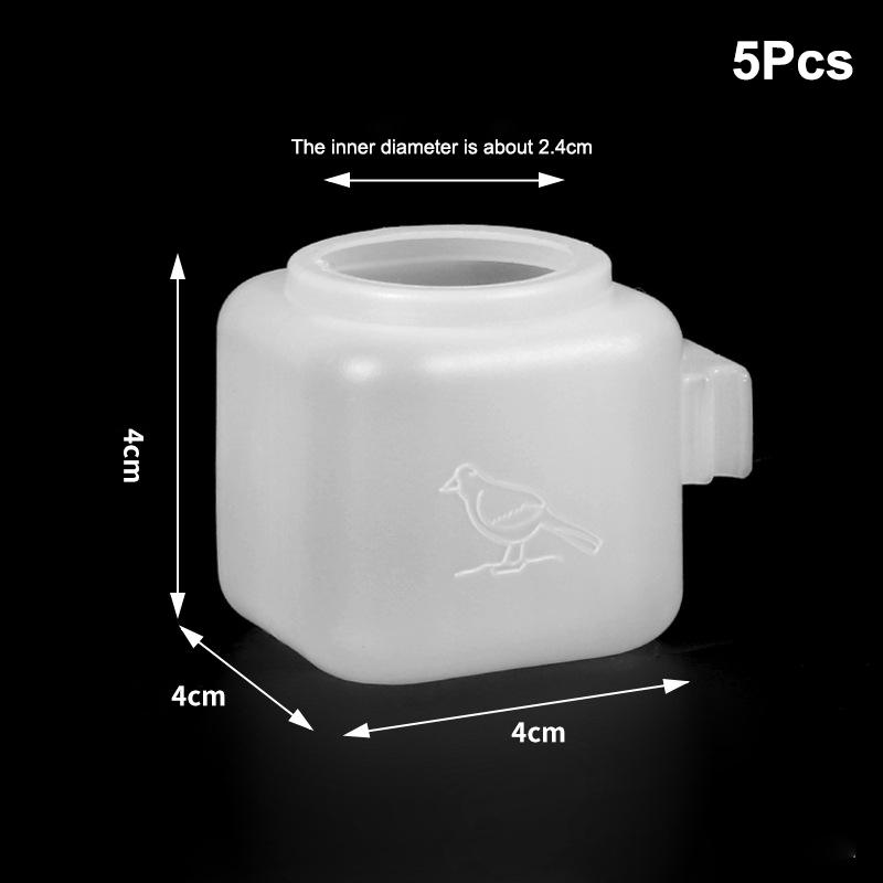 1/5Pcs Bird Pet Automatic Feeder Splash-Proof Bird Cage Accessories Food Container Pigeons Parrot Feeding Cup Bowl Pet Supplies
