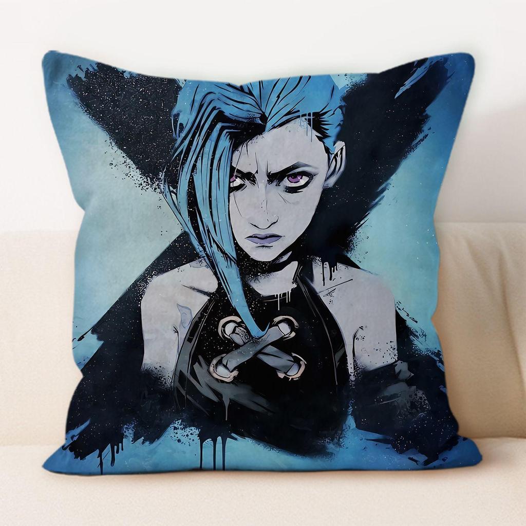 Arcane Cushion Cover, League of Legends Anime Throw Pillow, Home Sofa & Car Decor