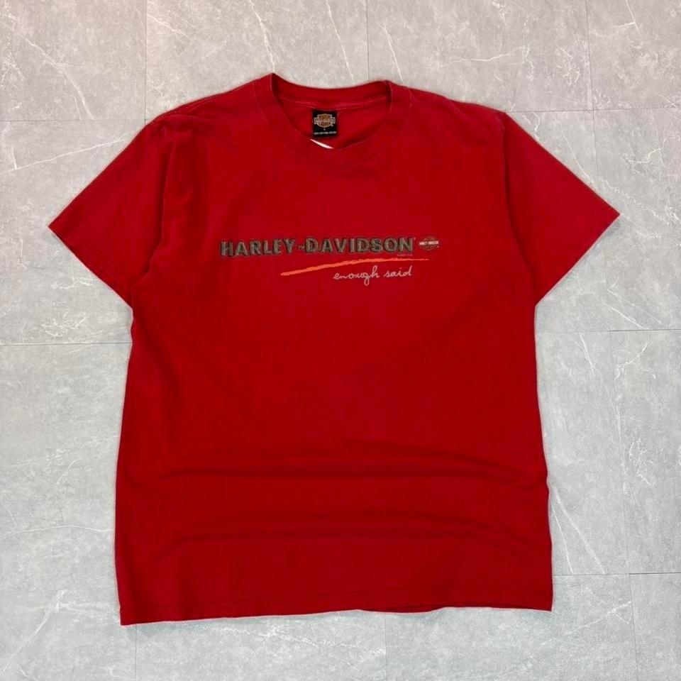 Early 2000 s red Harley Davidson tee Unisex T-Shirt L