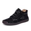 Short Boots, Autumn Handmade Leather Boots, High-top Leather Flat Outdoor Casual Shoes, Plus Size Board Shoes