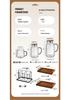 Luxury Glacier Glass Pitcher & Cup Set for Living Room - Elegant Cold Water Drinkware