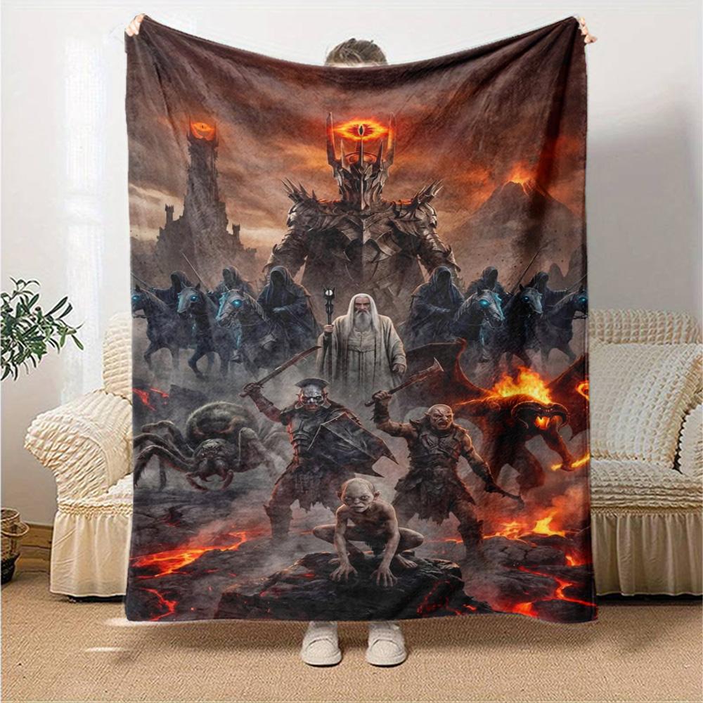 Lord Rings Blanket Soft Warm Cozy Perfect for Office Picnics Office Chair for All Occasions Warmthful Decor Birthday Christmas Gift Blanket
