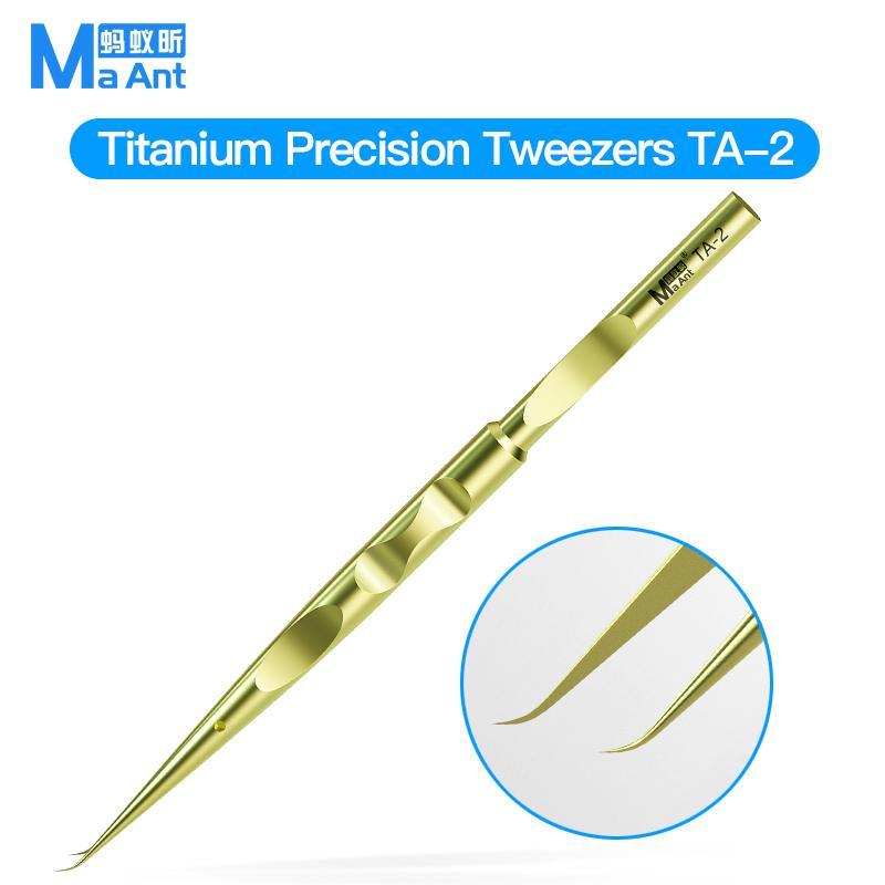 

MaAnt TA-1 TA-2 High Precision Titanium Tweezers Super Hard Clip For Mobile Phone Computer Maintenance Tools