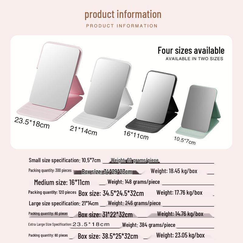 Klappbarer Flip-Top Tragbarer Schminkspiegel - Schreibtisch-Schönheitsspiegel für Zuhause