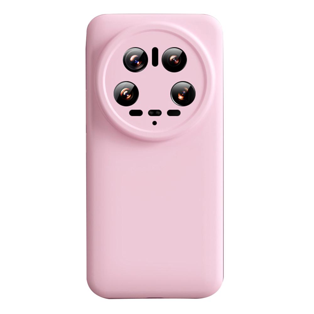 

For Xiaomi 14 Ultra Case Compatible with MagSafe Precise Cutouts Liquid Silicone+PC Phone Cover Pink