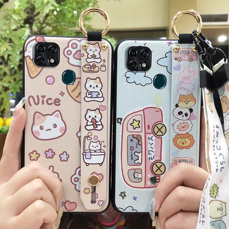 Anti-dust Wrist Strap Phone Case For ZTE Blade V2020 Vita/Blade20 Smart/10 Smart Kickstand Phone Holder Anti-knock Cute