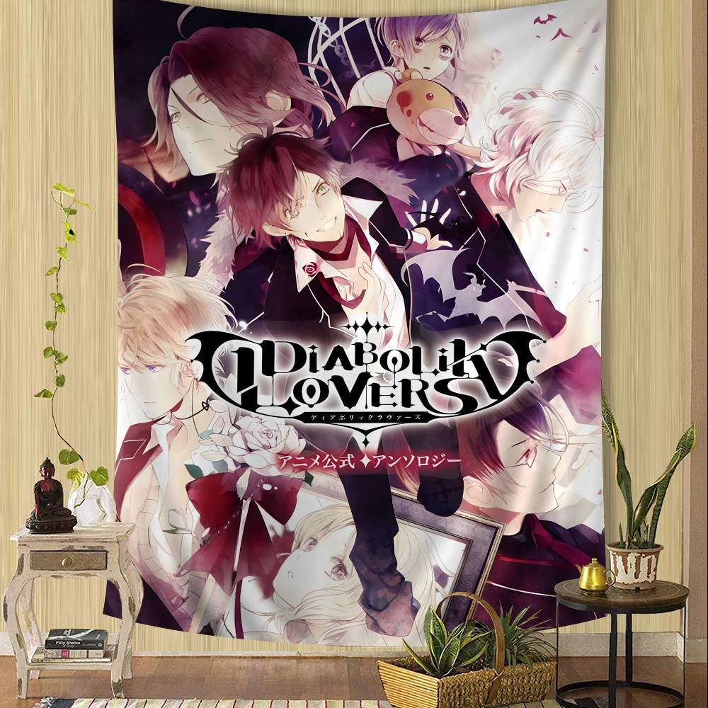Video Game DDiabolik LLovers Colorful Tapestry Wall Hanging Hanging Tarot Hippie Wall Rugs Dorm Art Home Decor